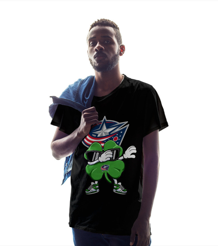 Columbus Blue Jackets Shamrock Dab T-Shirt