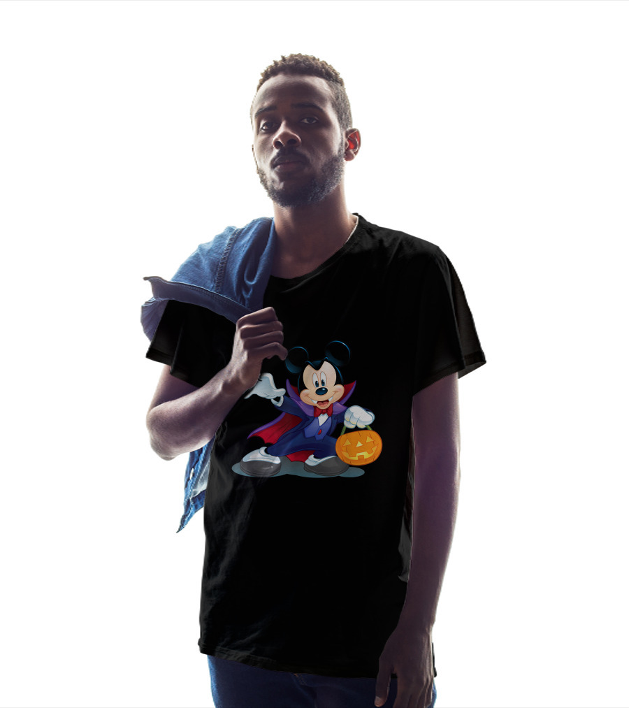 Disney Halloween Mickey Mouse Vampire Pumpkin T-Shirt