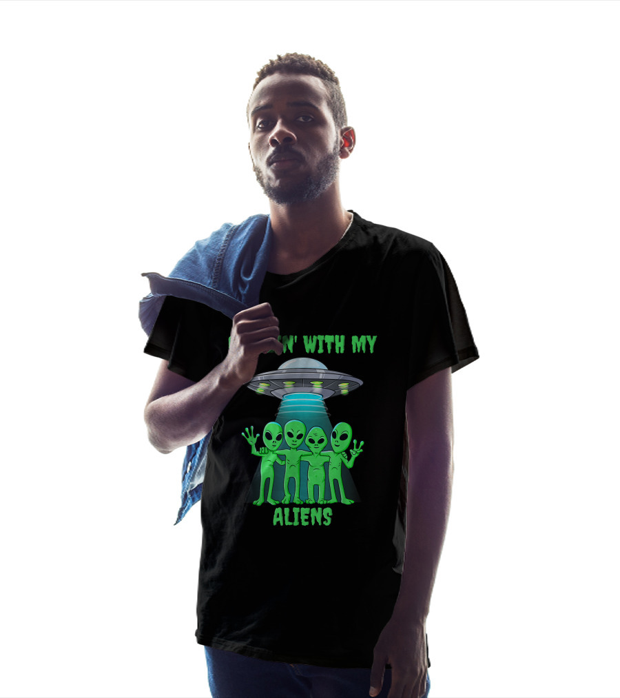 Chillin' With My Aliens Ufo Friends T-Shirt
