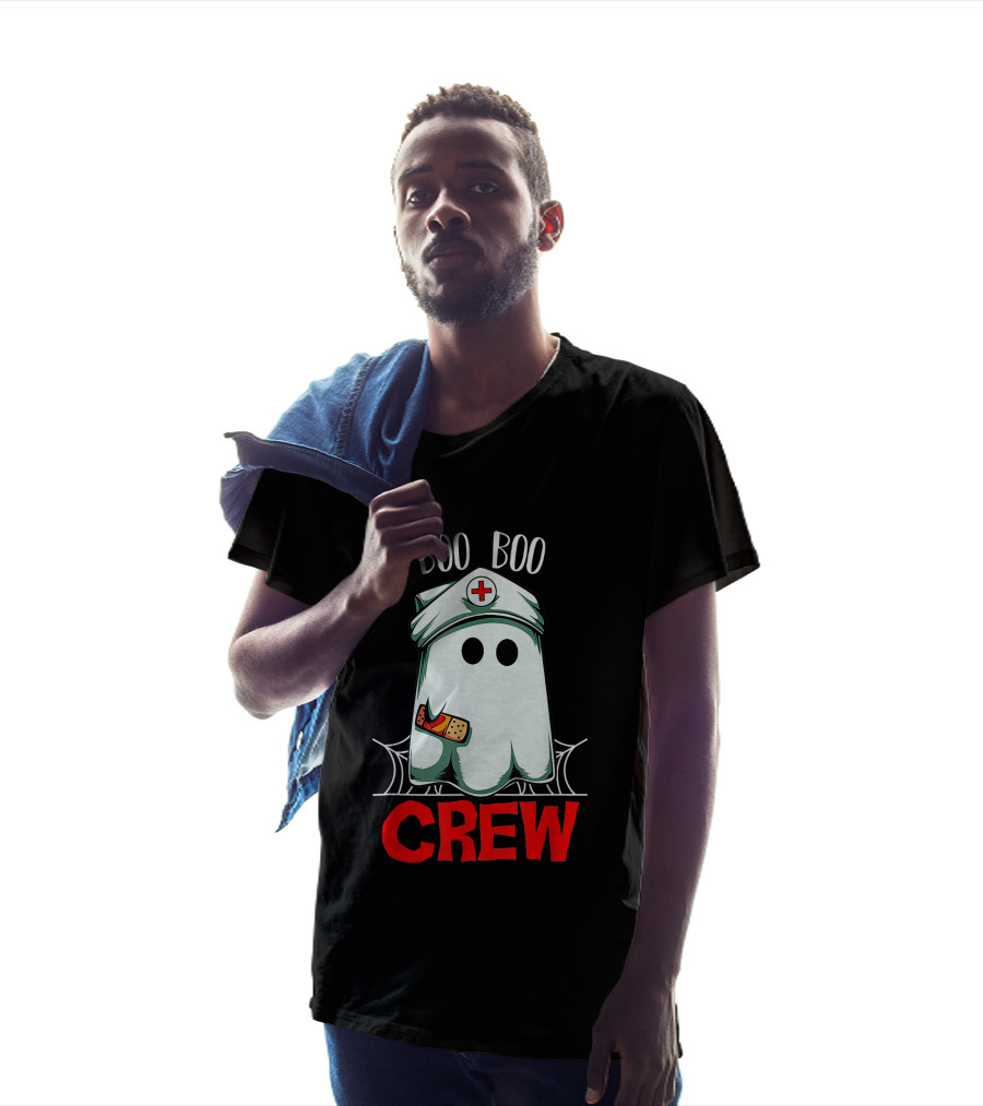 Boo Boo Halloween Crew Nurse Ghost Funny Scary T-Shirt