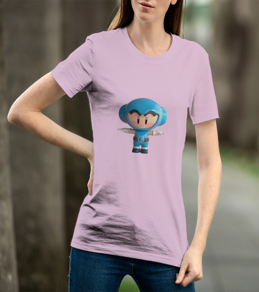Crazy Arcade Dao Cute Character Blue T-Shirt