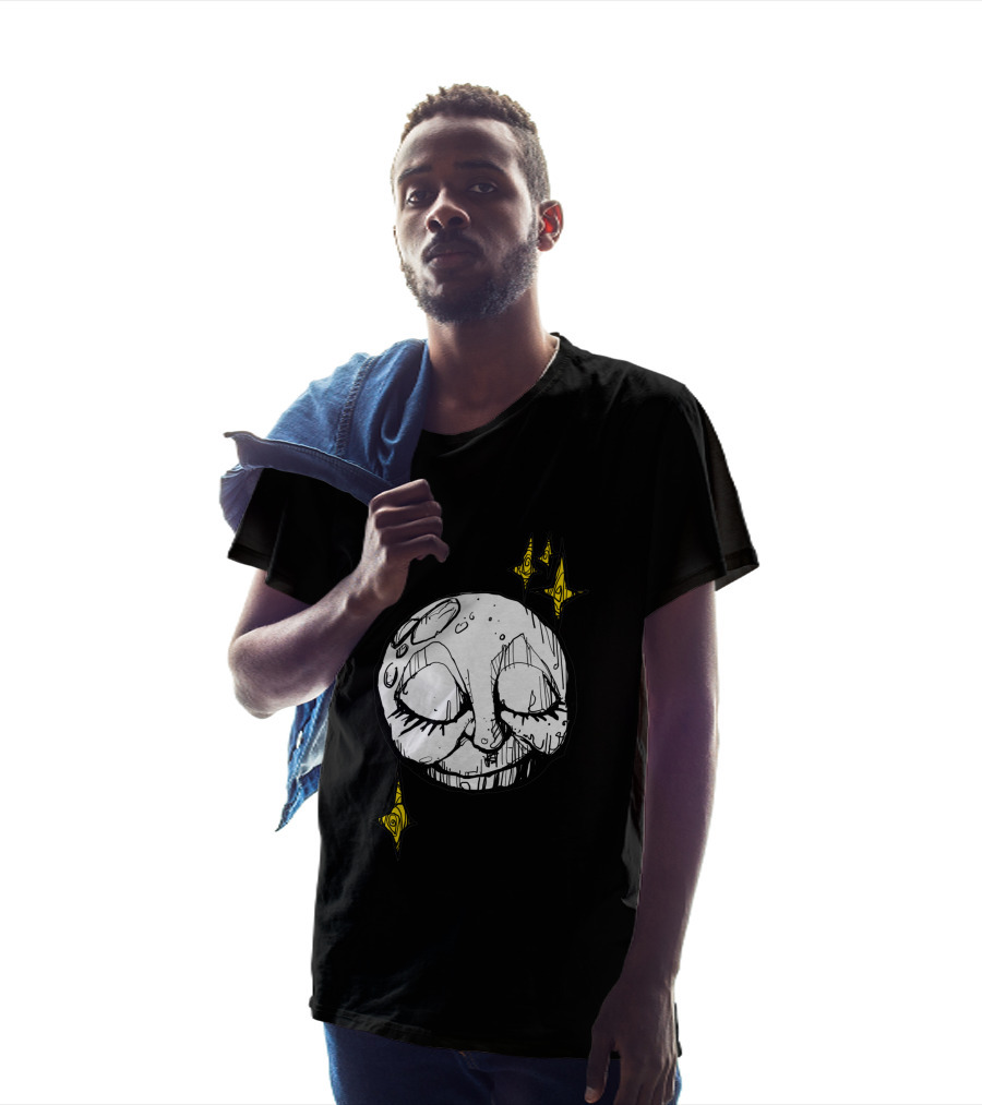 A Tired Old Moon 1545260 Sleepy Face Dripping Wax Surrounded By Twinkling Stars T-Shirt