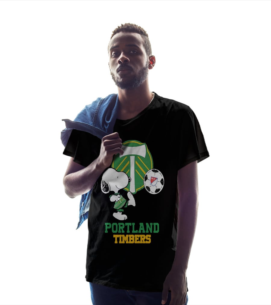Snoopy Portland Timbers MLS Soccer T-Shirt