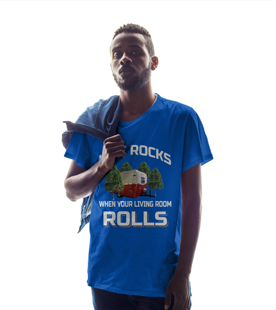 Life Rocks When Your Living Room Rolls Shasta Compact T-Shirt