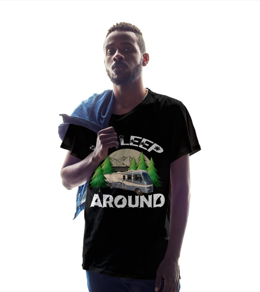 I Sleep Around Fleetwood Southwind RV Mountain And Forest Adventure Camping T-Shirt