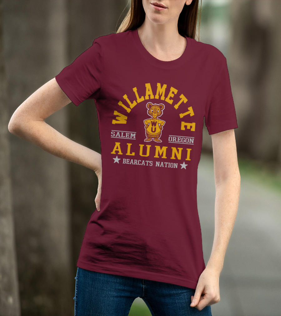 Willamette University Alumni Salem Oregon Bearcats Nation WU T-Shirt