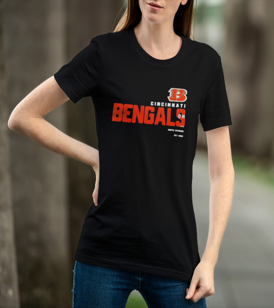 Cincinnati Bengals 13 Ohio Est 1968 Sports Team Tri-Blend T-Shirt