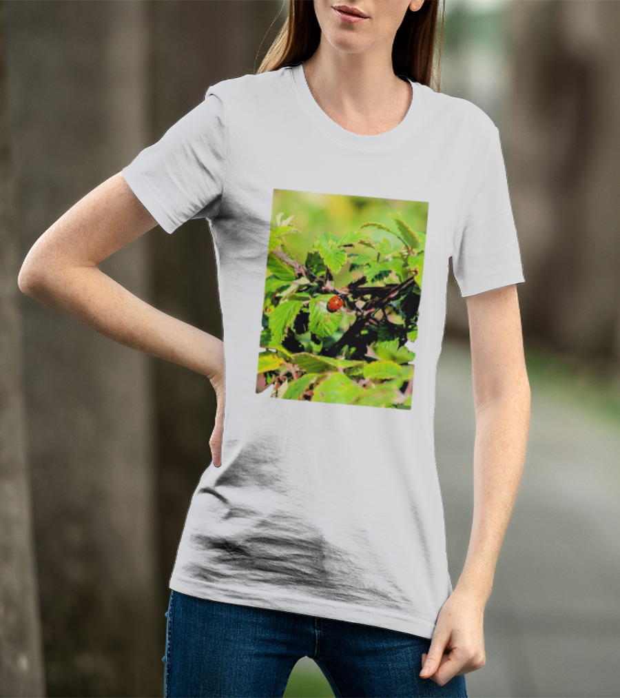 Spot In Nature With Ladybug On Leaf T-Shirt