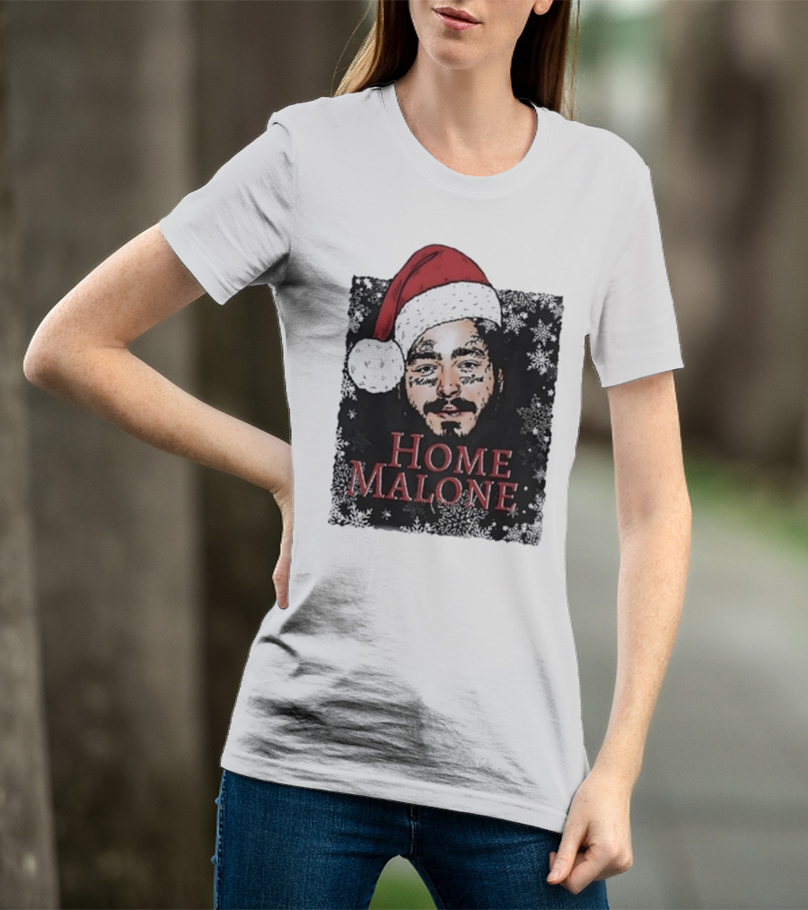 Home Malone Swea Funny Christmas Sweathirt Home Alone Sweathirt Ghost Malone Post Malone Dallas Cowboys Snowflakes Santa Hat T-Shirt