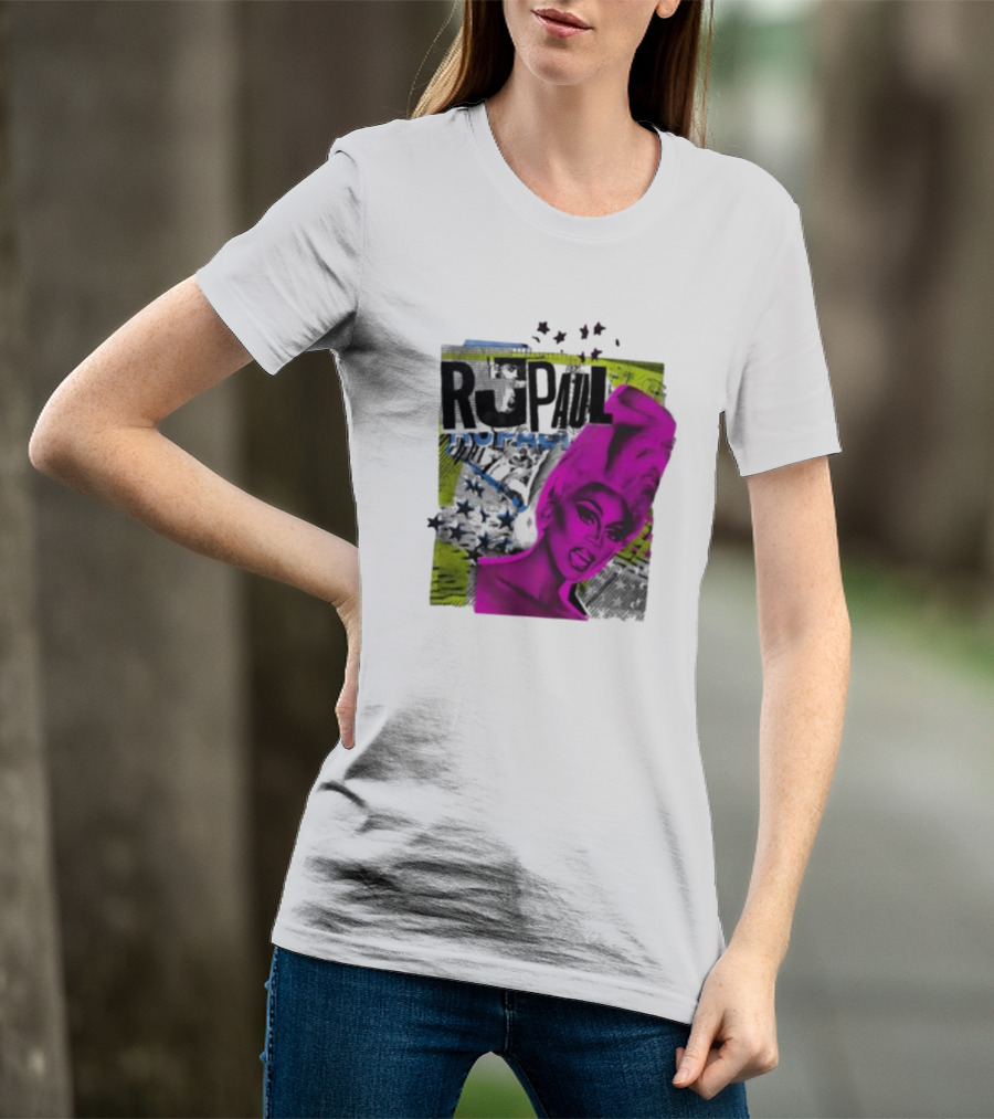 Rupaul Star Power Glam Pop Art Collage T-Shirt