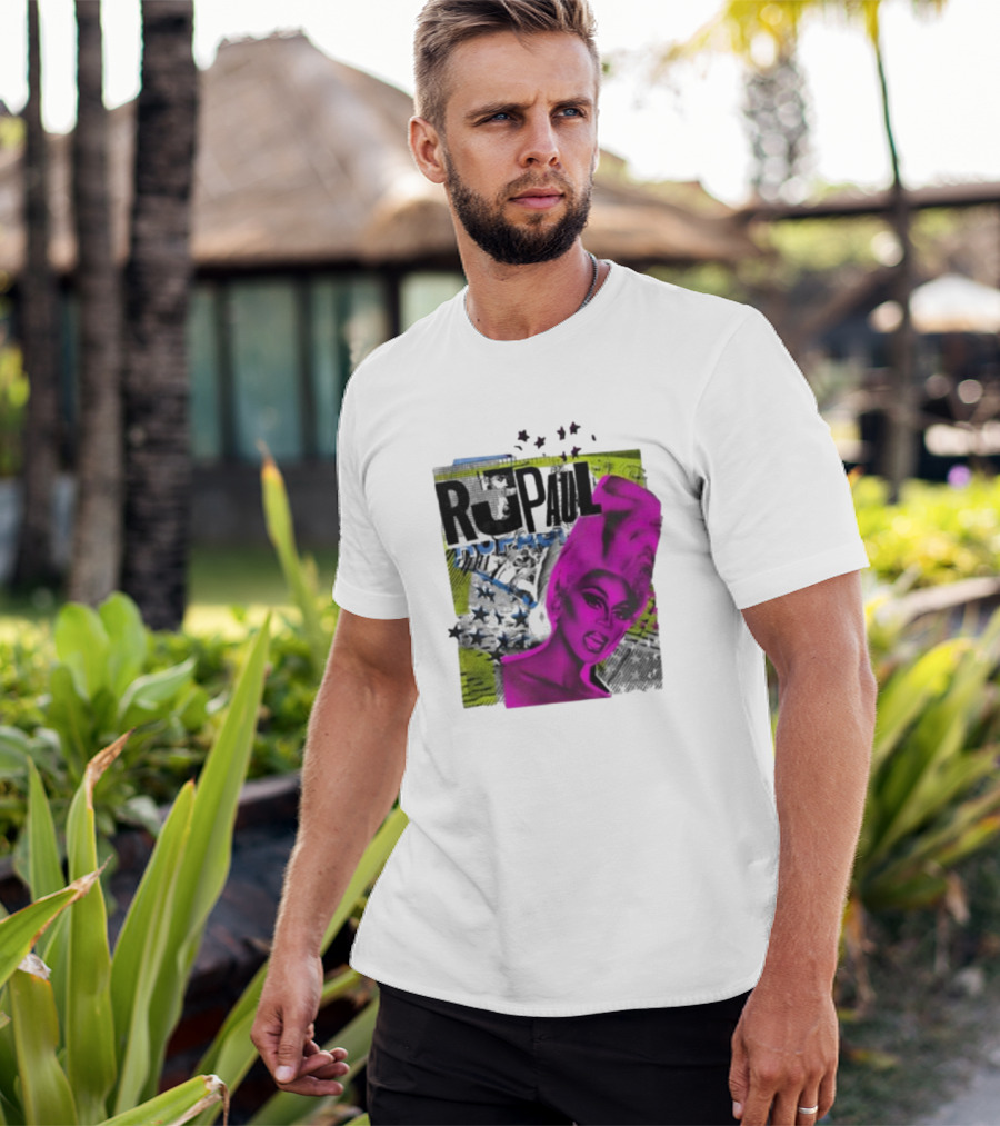 Rupaul Star Power Glam Pop Art Collage T-Shirt