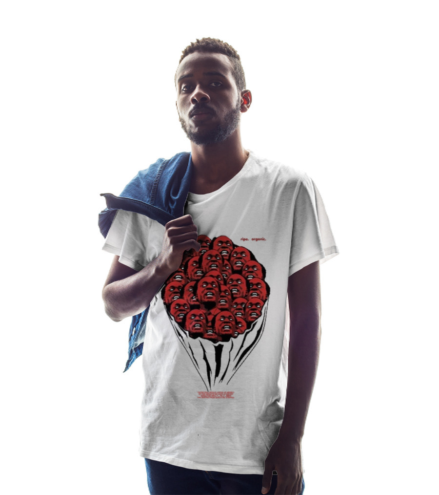 Nkrumah Never Dies Afri5a Ripe Organic Face Cluster T-Shirt