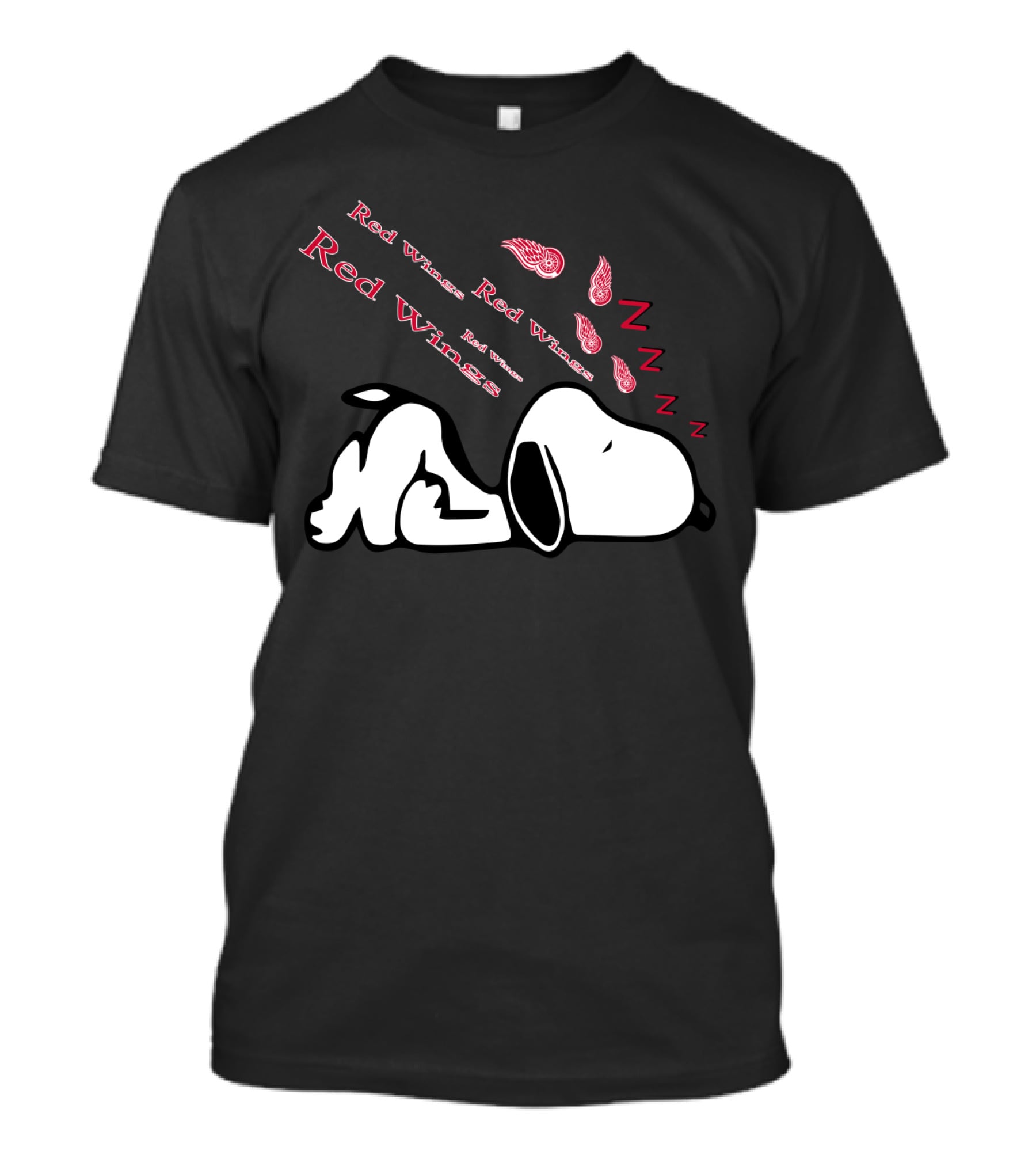 Snoopy Detroit Red Wings Zzz Hockey Dreams T-Shirt