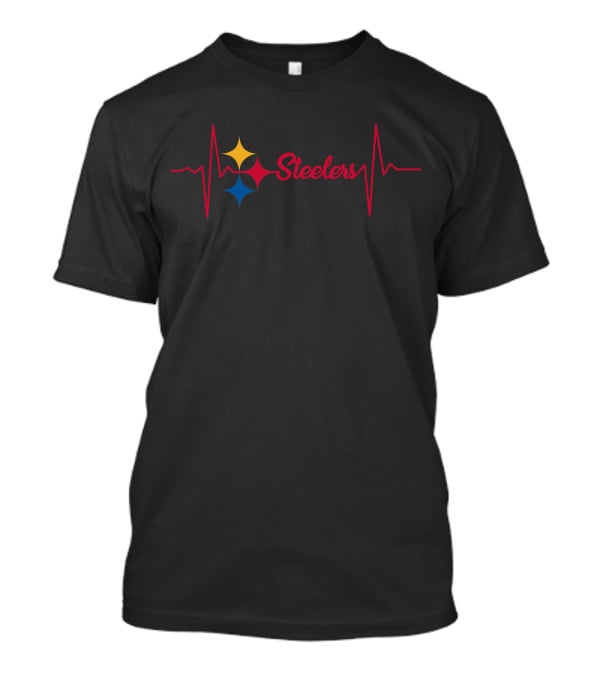 Pittsburgh Steelers Logo Heartbeat Ekg T-Shirt