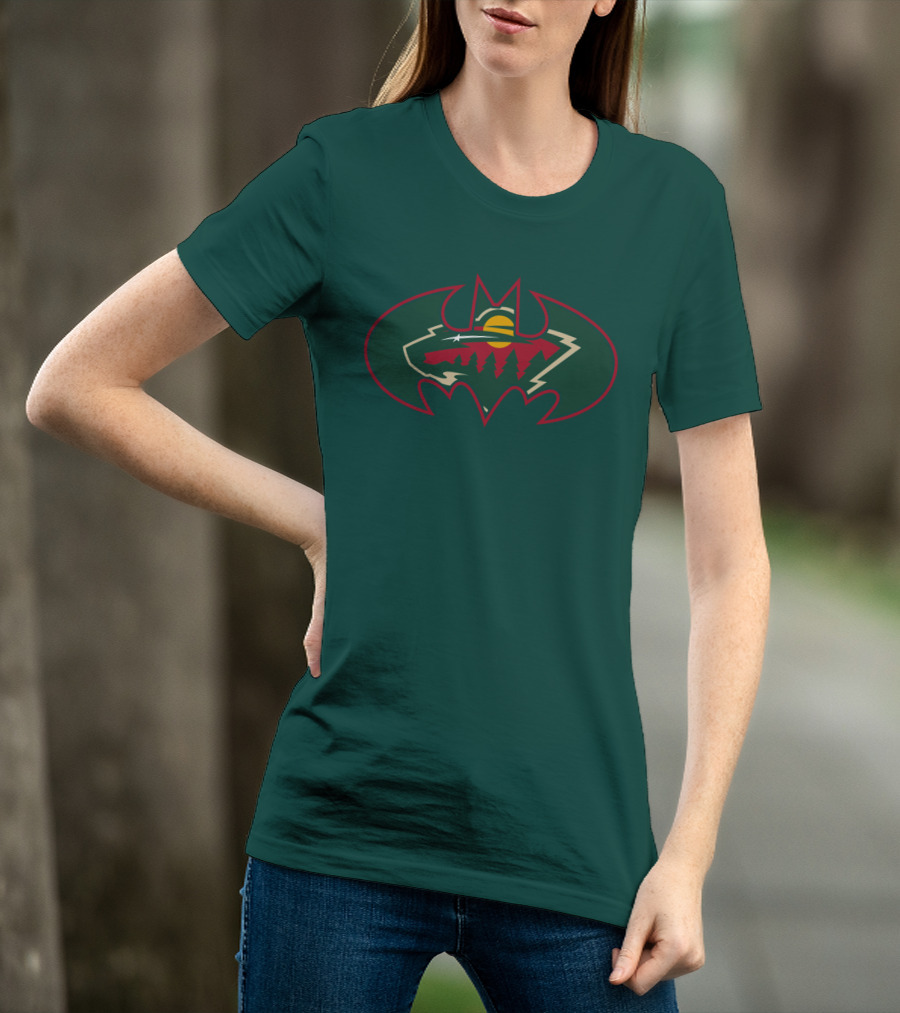 Minnesota Wild Batman Logo Mashup T-Shirt