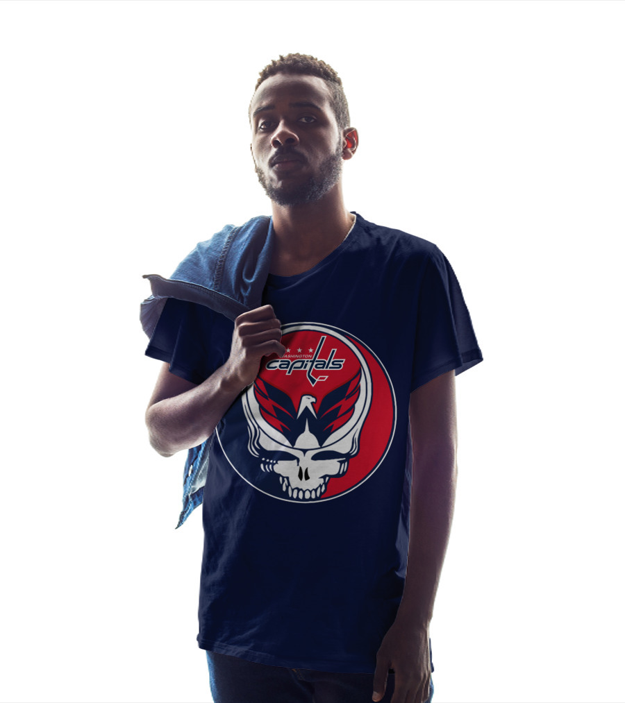 Washington Capitals Deadheads Hockey Logo Crest T-Shirt