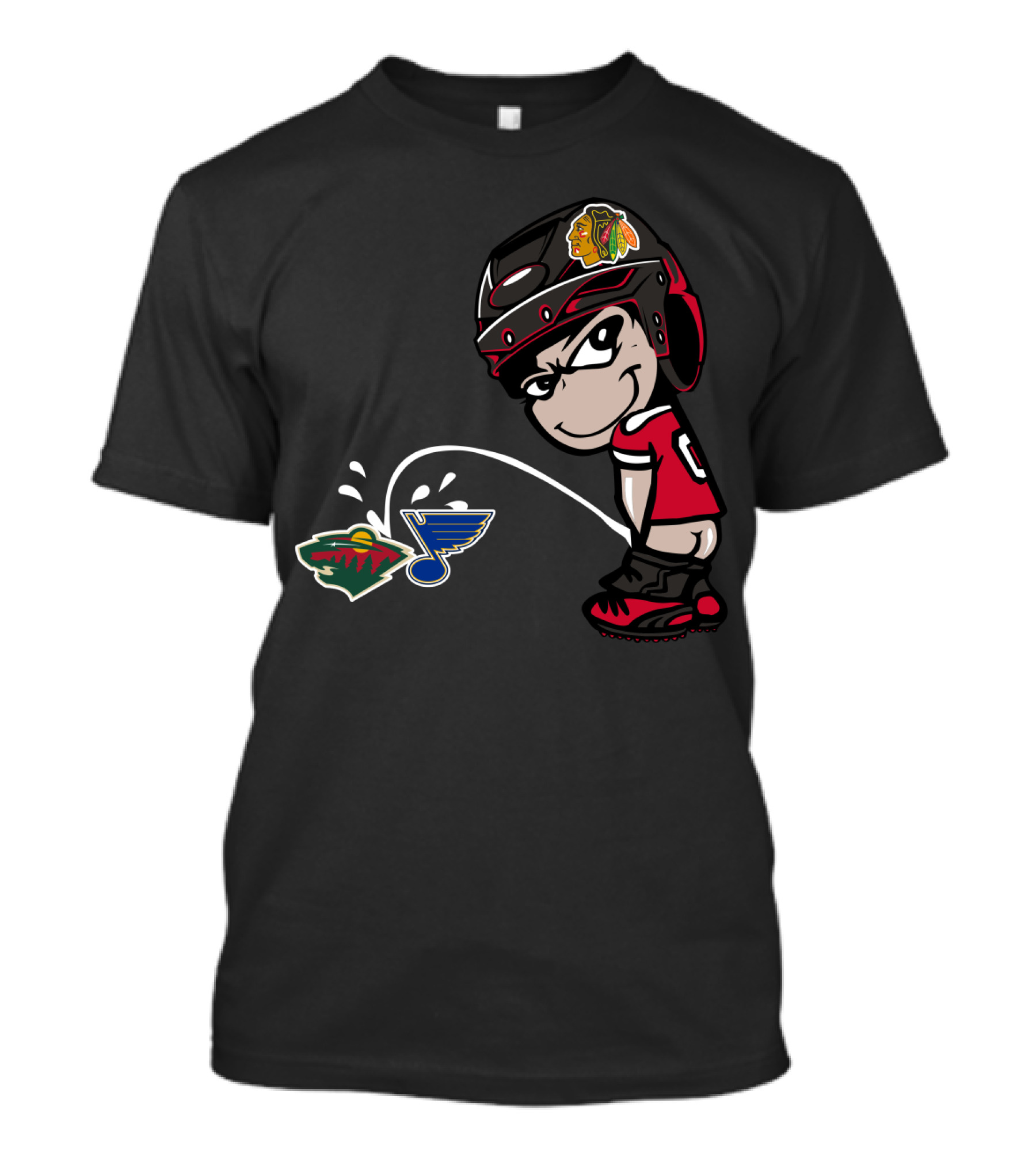 Blackhawks Hockey Rivalry Wild Blues T-Shirt
