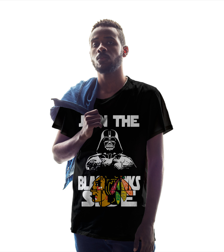 Join The Blackhawks Side Darth Vader T-Shirt