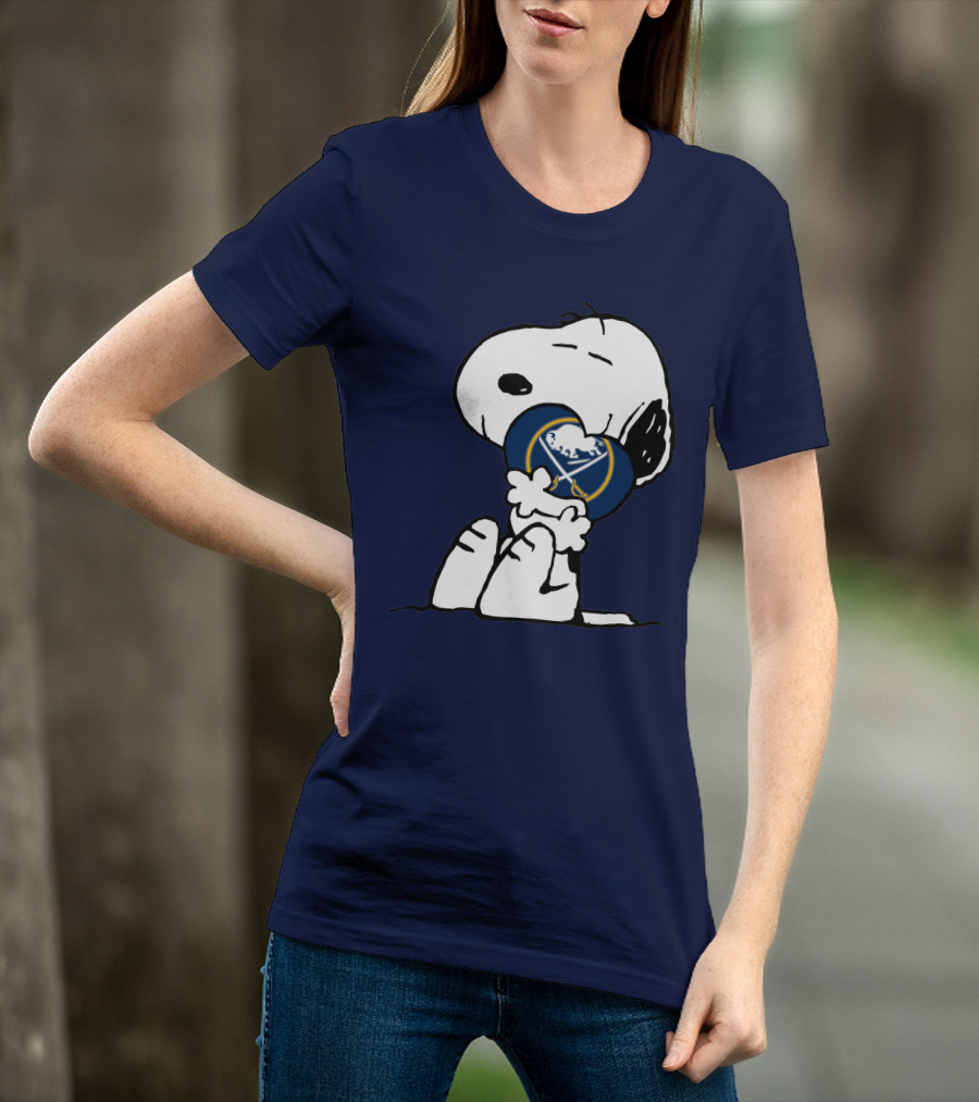 Snoopy Hugging Buffalo Sabres T-Shirt