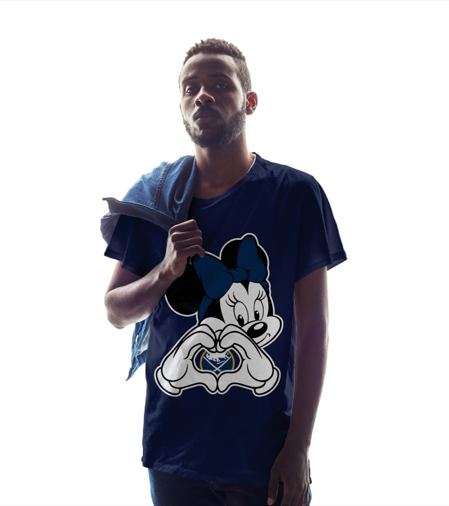 Buffalo Sabres Minnie Mouse Heart Hands T-Shirt