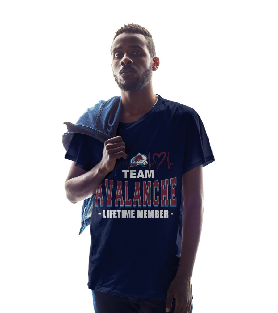 Team Avalanche Lifetime Member Colorado Avalanche Heartbeat T-Shirt