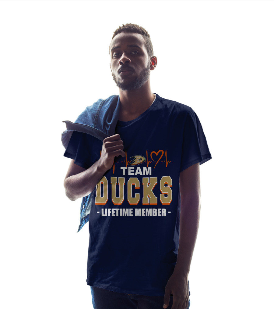Team Ducks Lifetime Member Anaheim Ducks Heartbeat T-Shirt