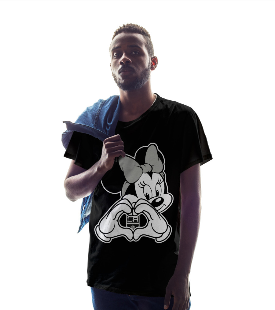 Minnie Mouse La Kings Heart Hands T-Shirt