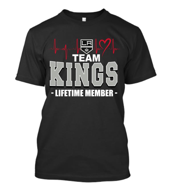 Team Los Angeles Kings Lifetime Member Heartbeat Love T-Shirt
