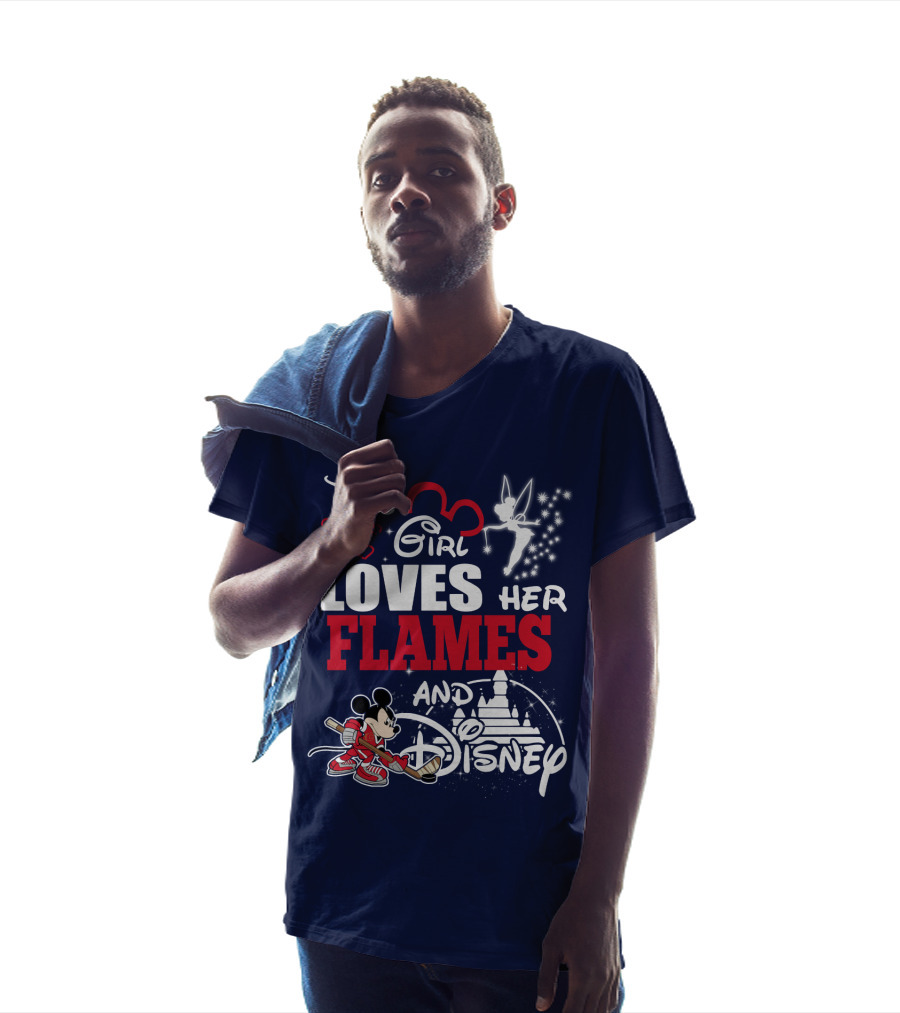 This Girl Loves Her Flames And Disney T-Shirt