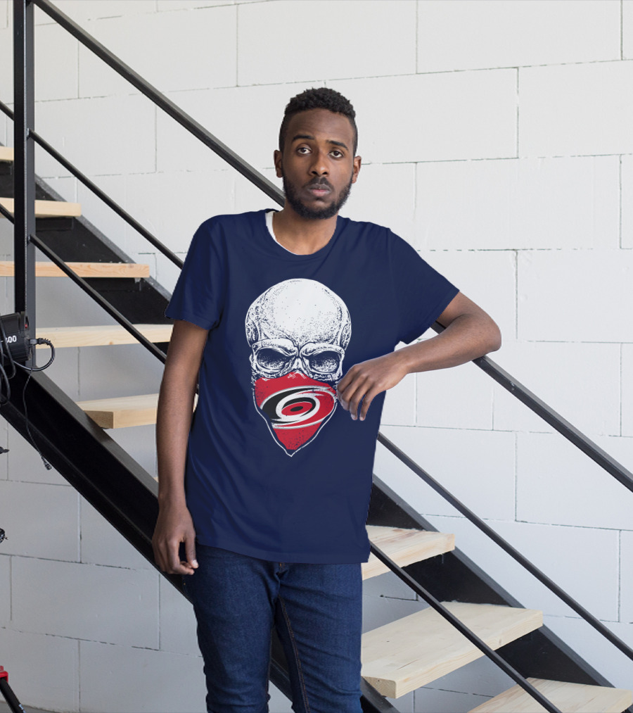 Carolina Hurricanes Skull Mask T-Shirt