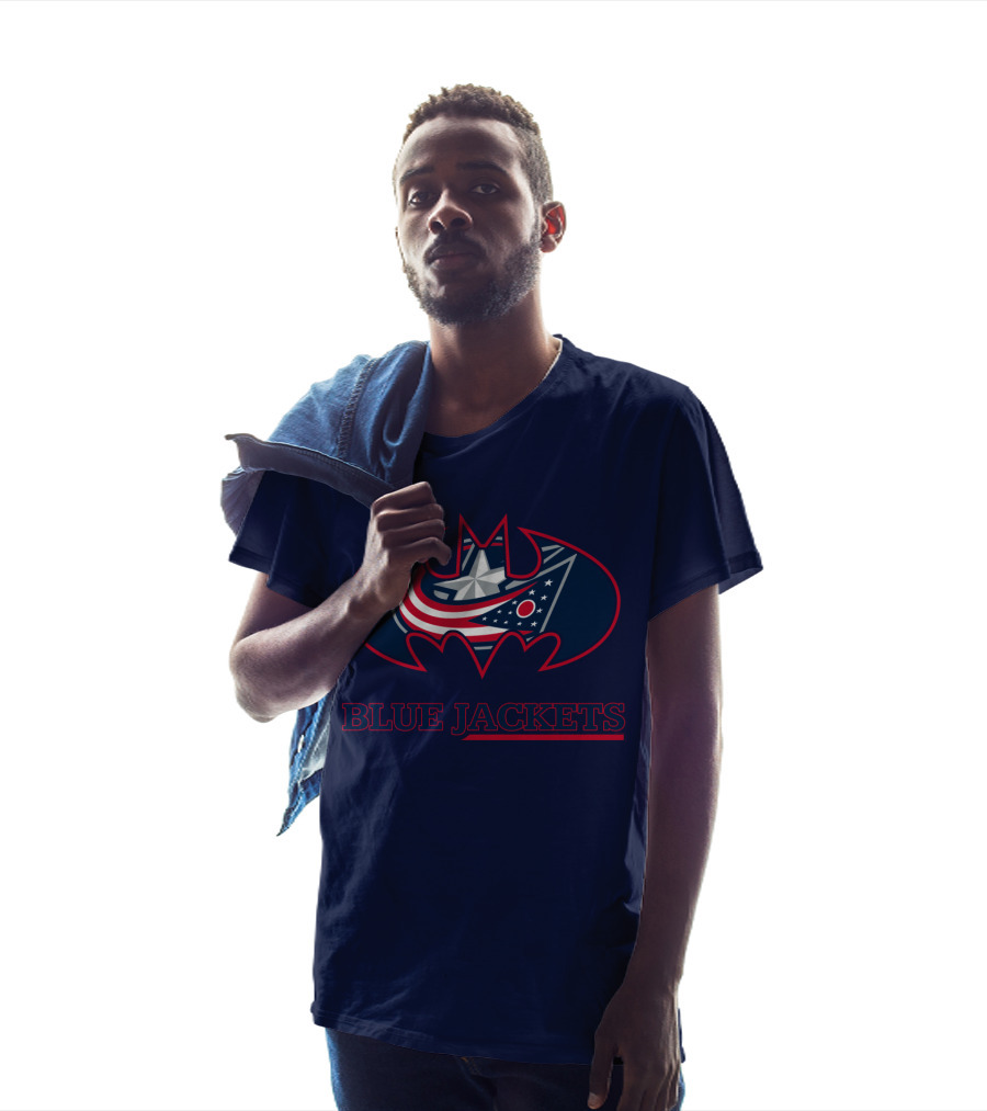 Blue Jackets Bat Emblem Fusion T-Shirt