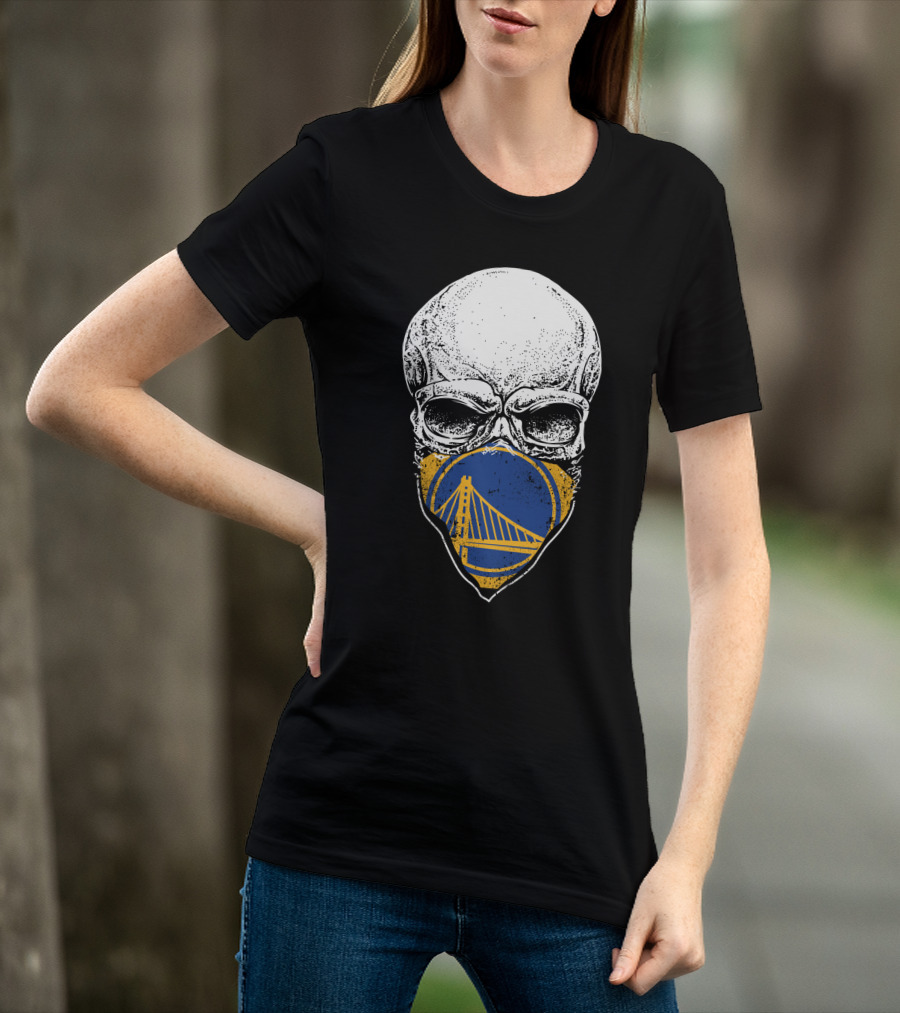 Golden State Warriors Masked Skull Bridge T-Shirt