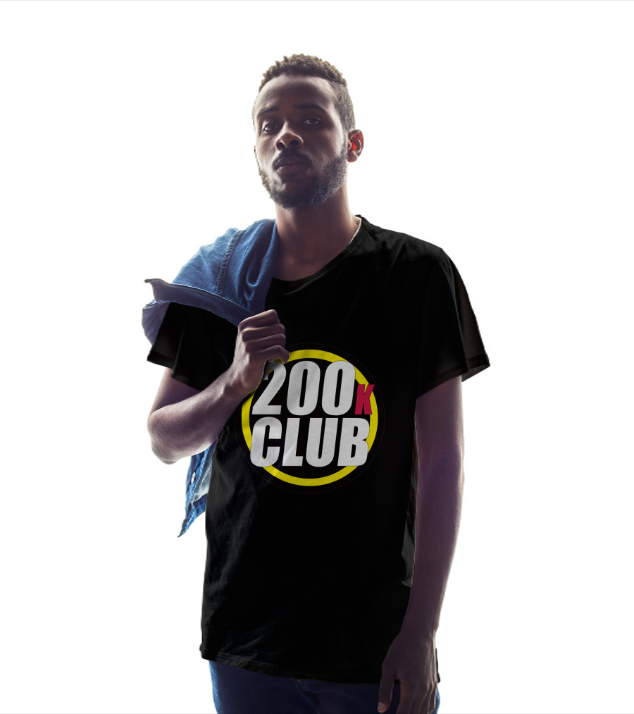 200K Club Dark Edition Bold Yellow Circle T-Shirt