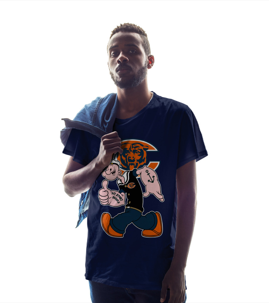 Chicago Bears Popeye Thumbs Up T-Shirt