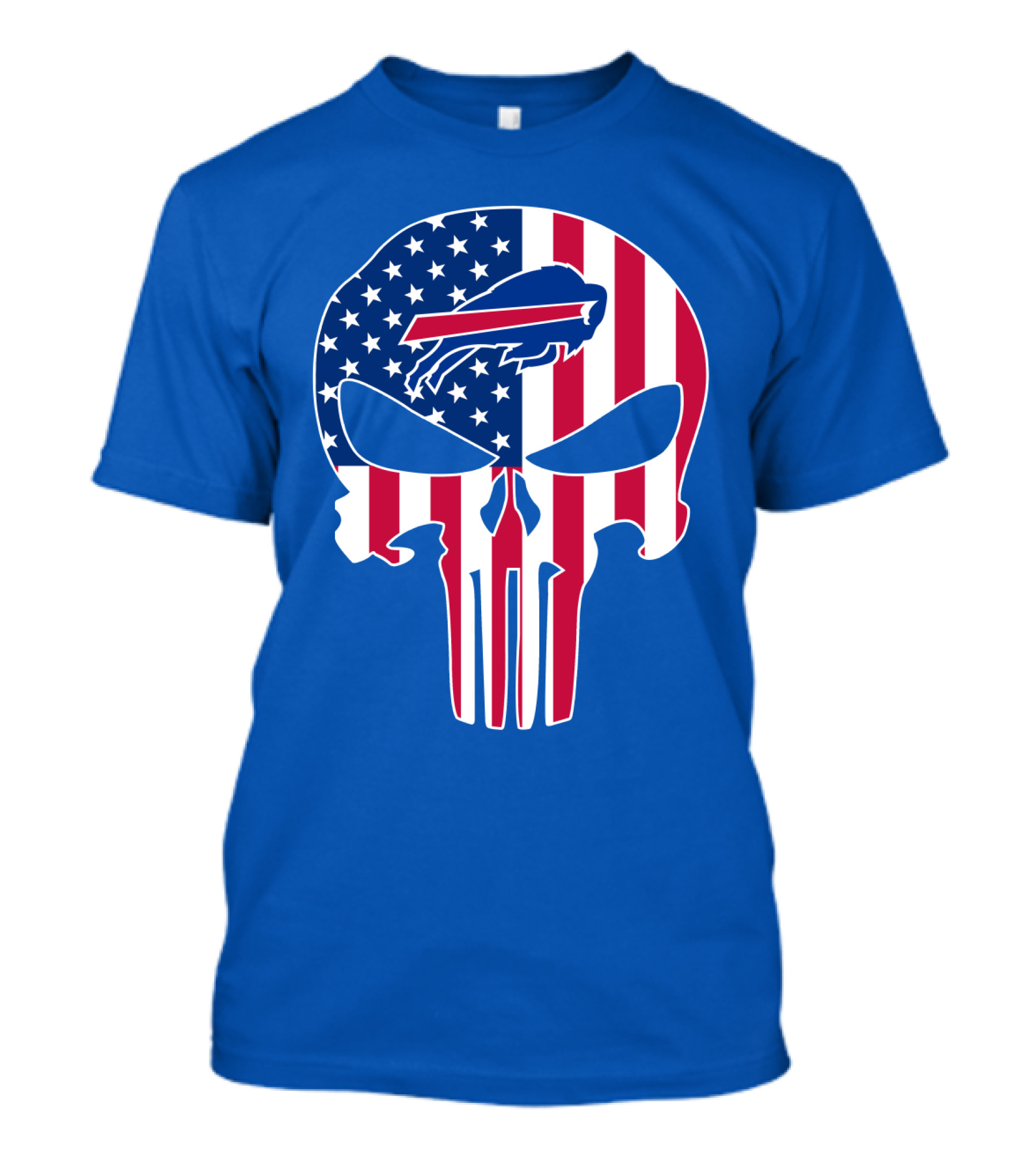 Buffalo Bills American Flag Skull T-Shirt