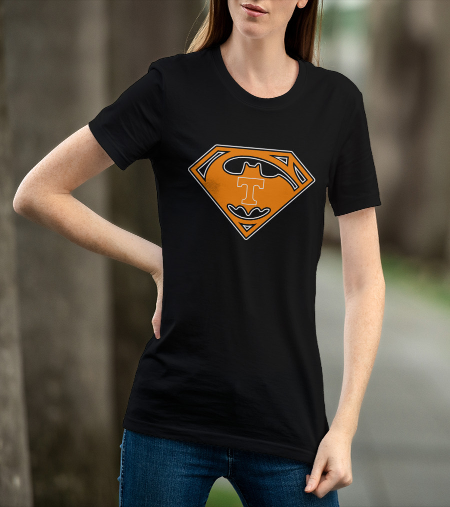 Tennessee Volunteers Superman Batman Logo Mashup T-Shirt