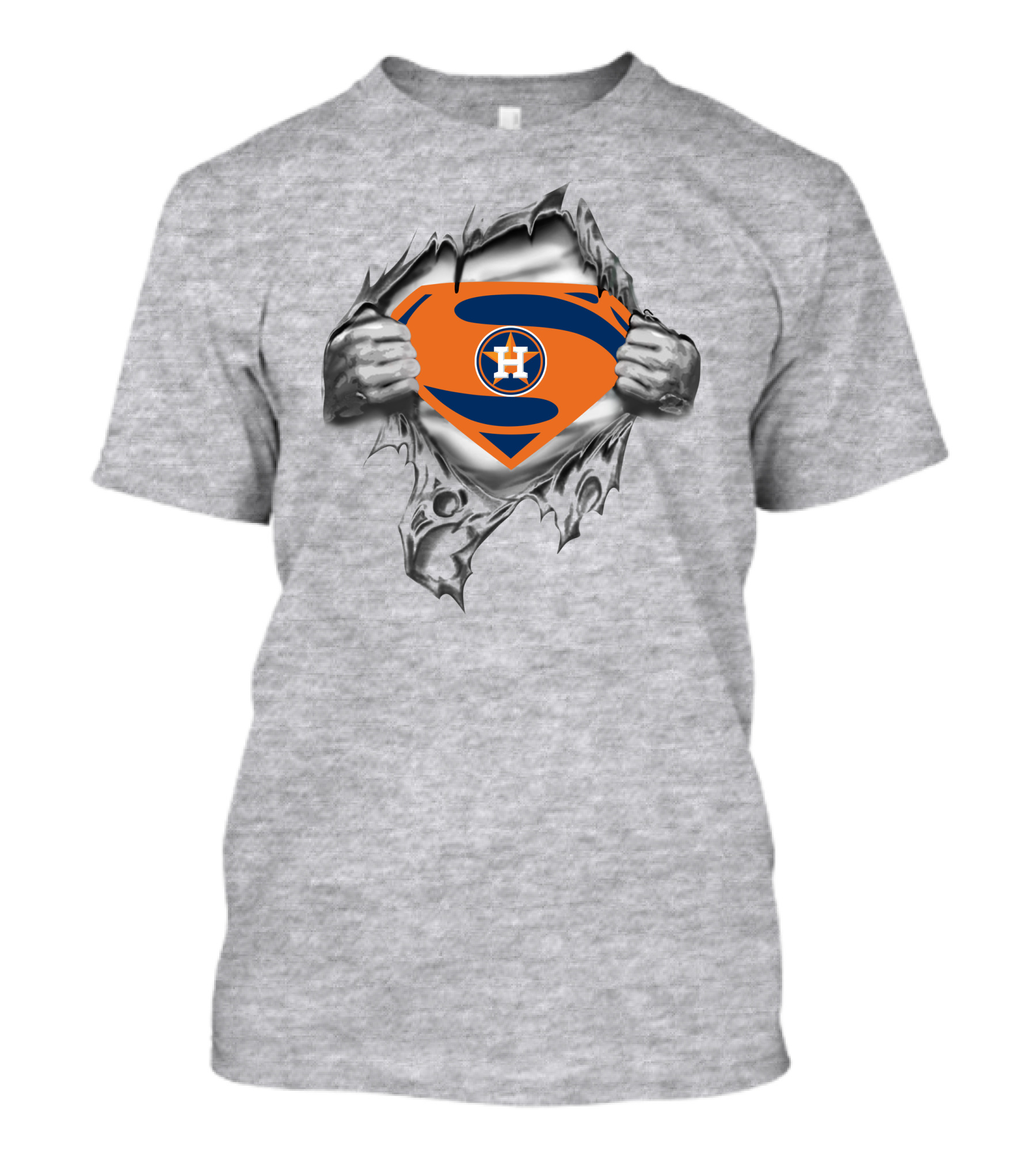 Superman Houston Astros Logo Tear T-Shirt