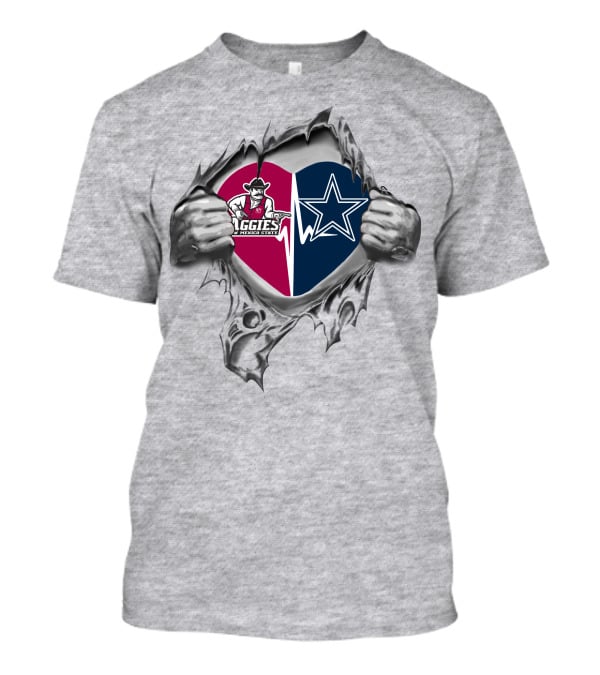 New Mexico State Aggies Cowboys Heart T-Shirt