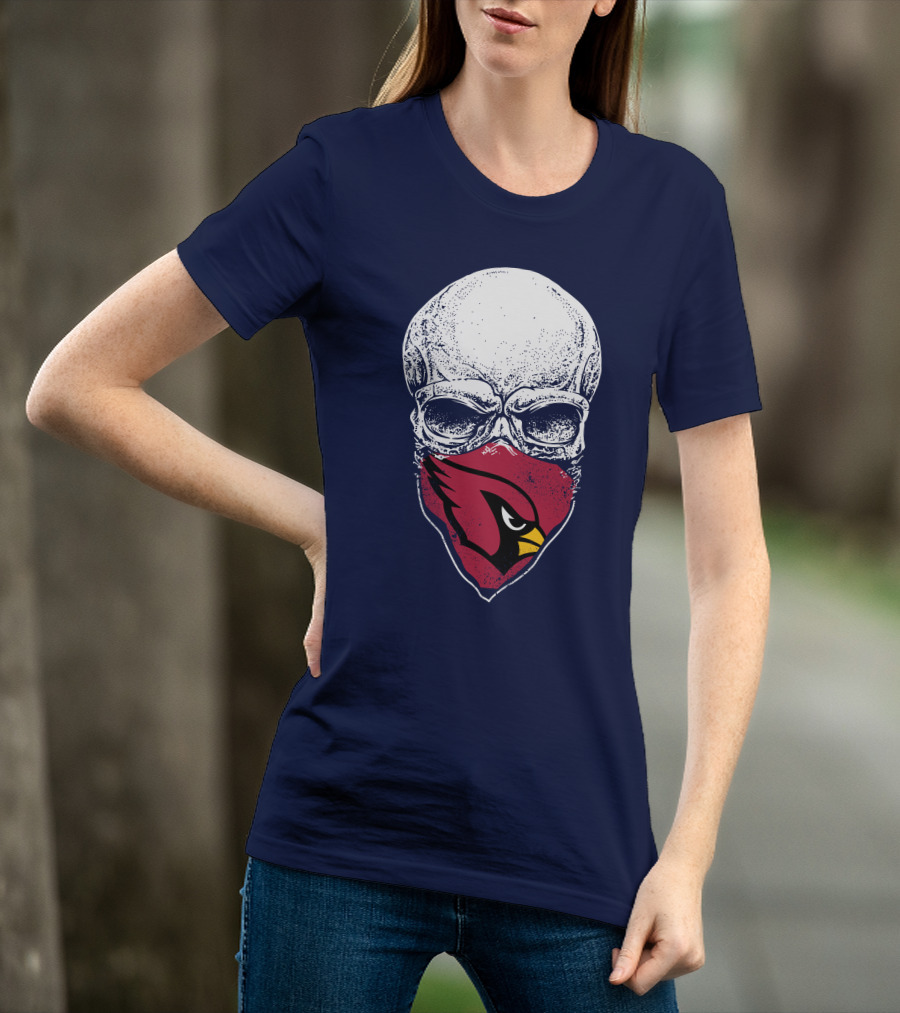 Arizona Cardinals Skull Mask T-Shirt