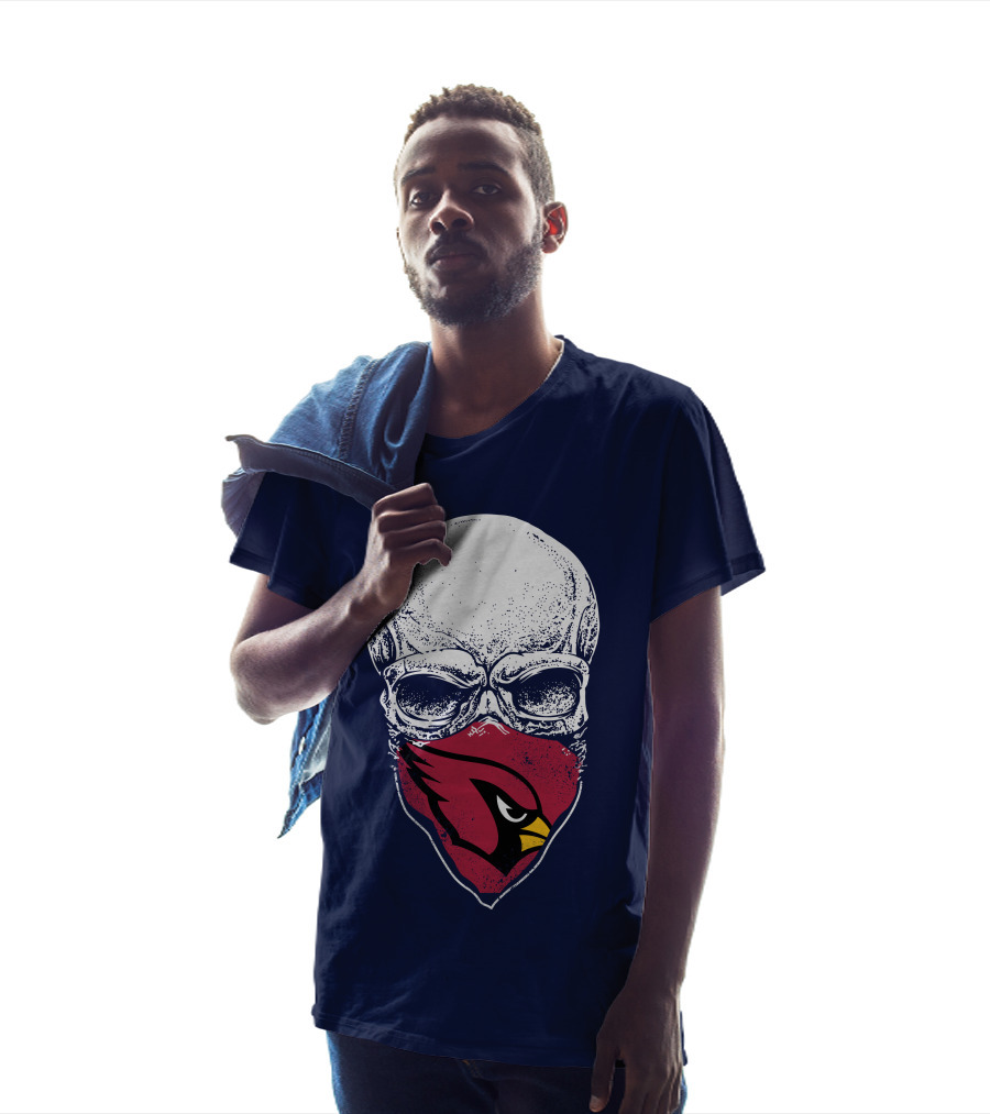 Arizona Cardinals Skull Mask T-Shirt