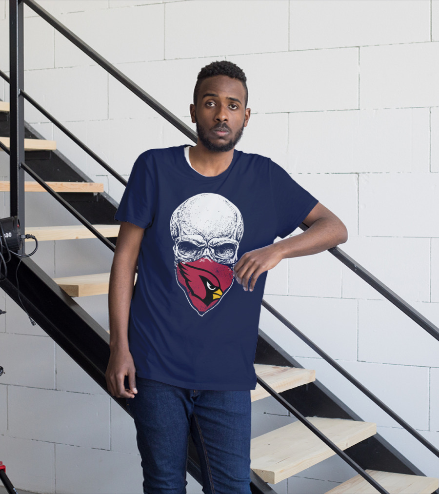 Arizona Cardinals Skull Mask T-Shirt