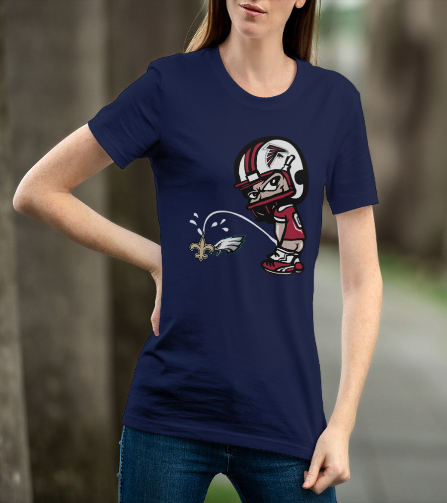 Atlanta Falcons Rivalry With Saints And Eagles Iconic Helmet T-Shirt