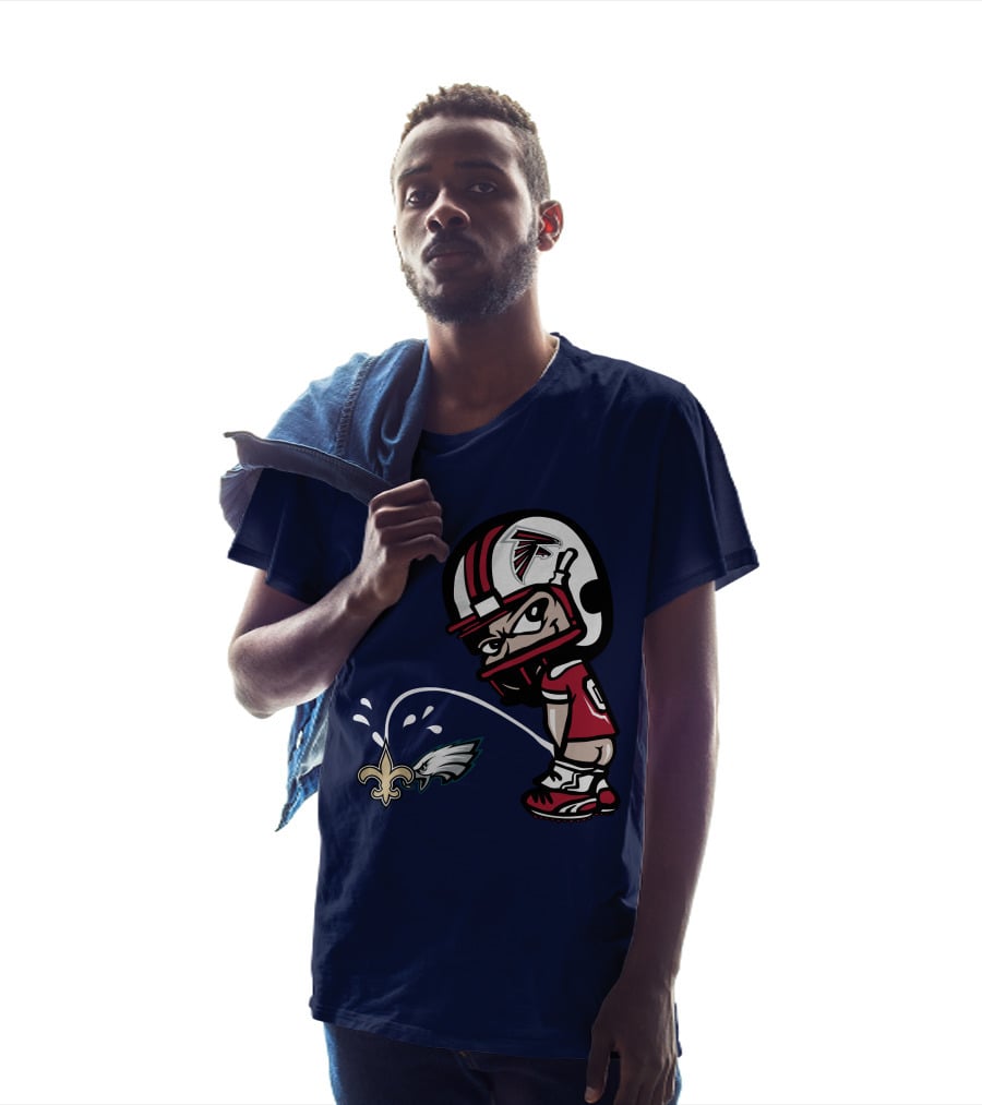 Atlanta Falcons Rivalry With Saints And Eagles Iconic Helmet T-Shirt