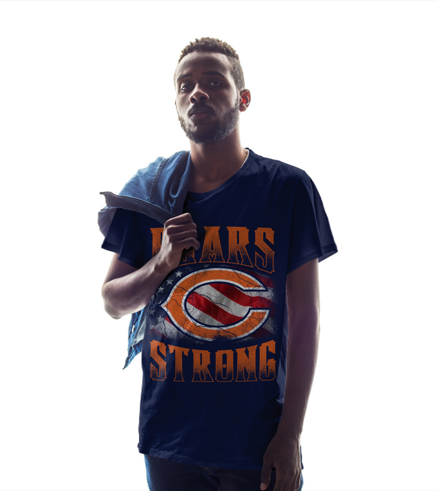 Bears Strong American Flag Chicago Bears T-Shirt
