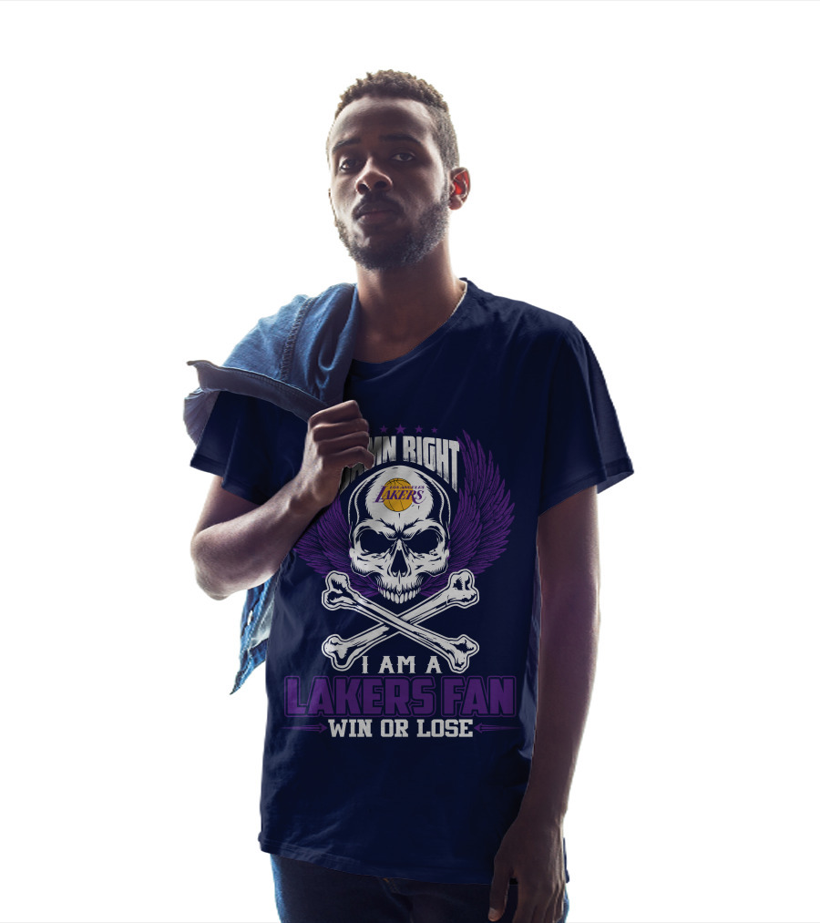Damn Right I Am A Los Angeles Lakers Fan Win Or Lose T-Shirt