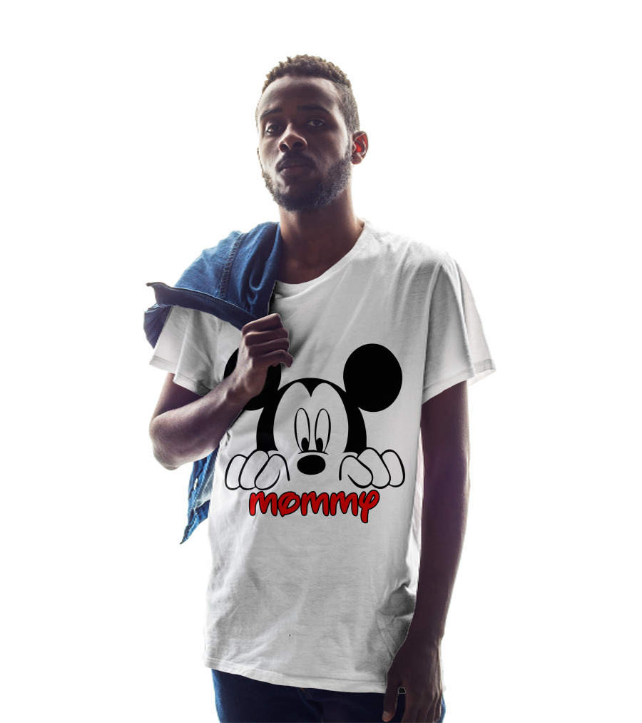 Mickey Mouse Peeking Mommy T-Shirt