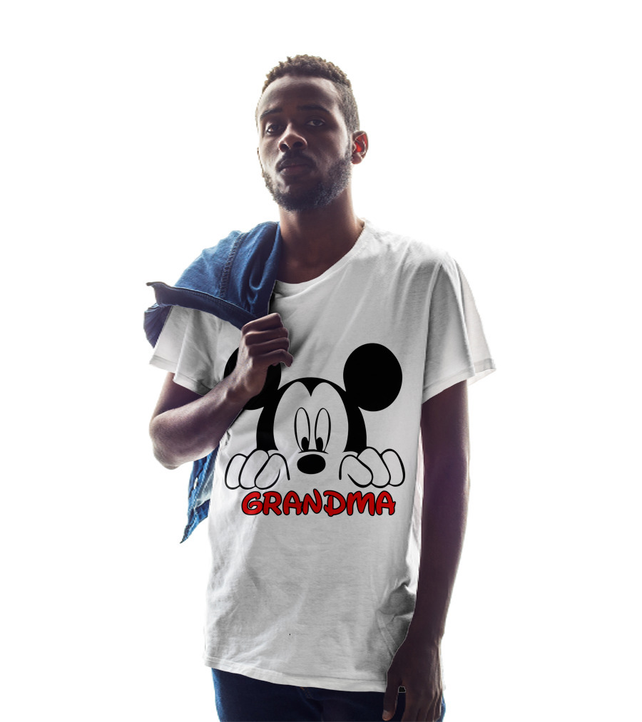 Mickey Mouse Grandma Peeking T-Shirt
