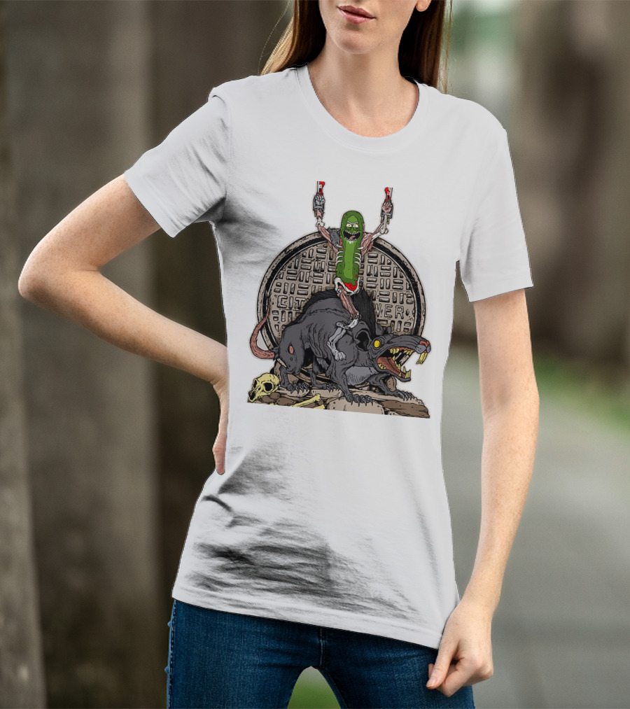 Rick And Morty Pickle Rat City Sewer Power T-Shirt
