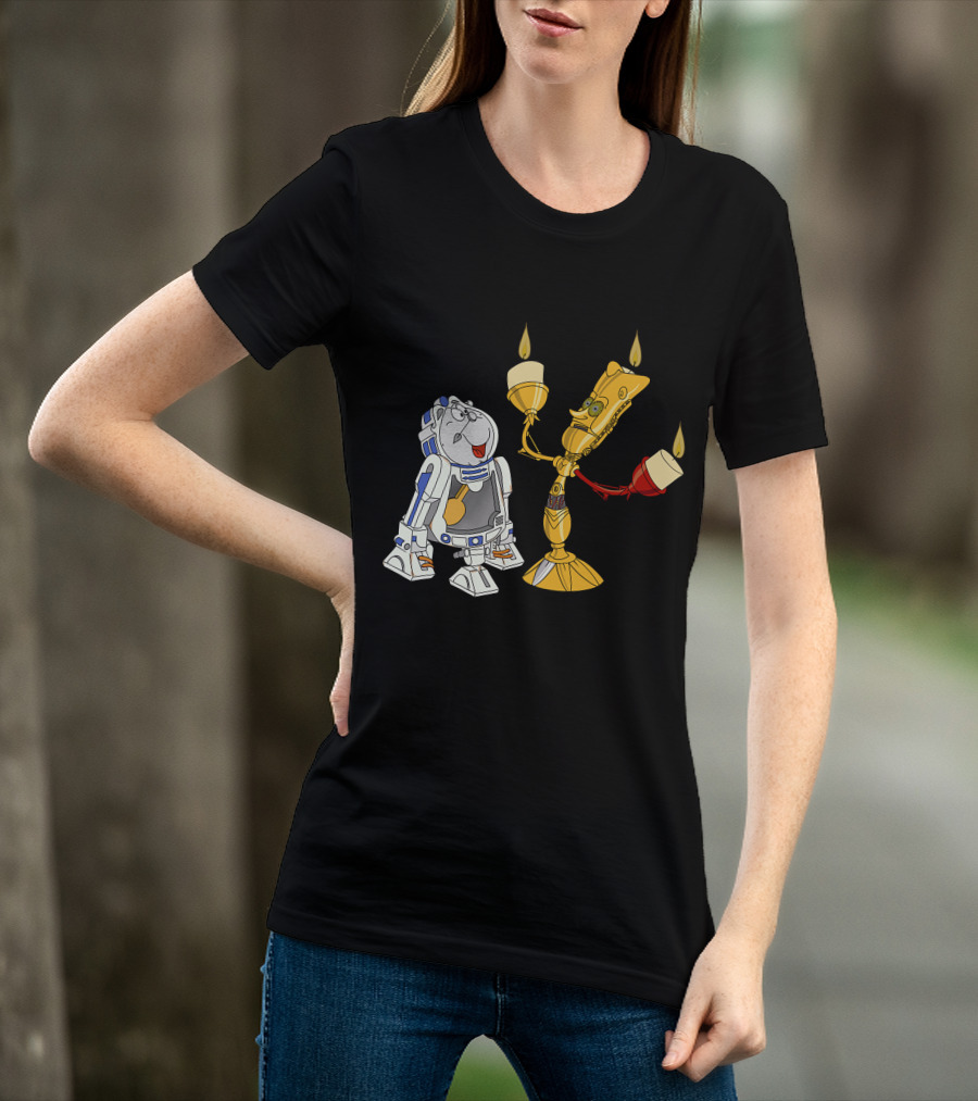 Star Wars The Beastly Duo Crossover Candle Bots T-Shirt
