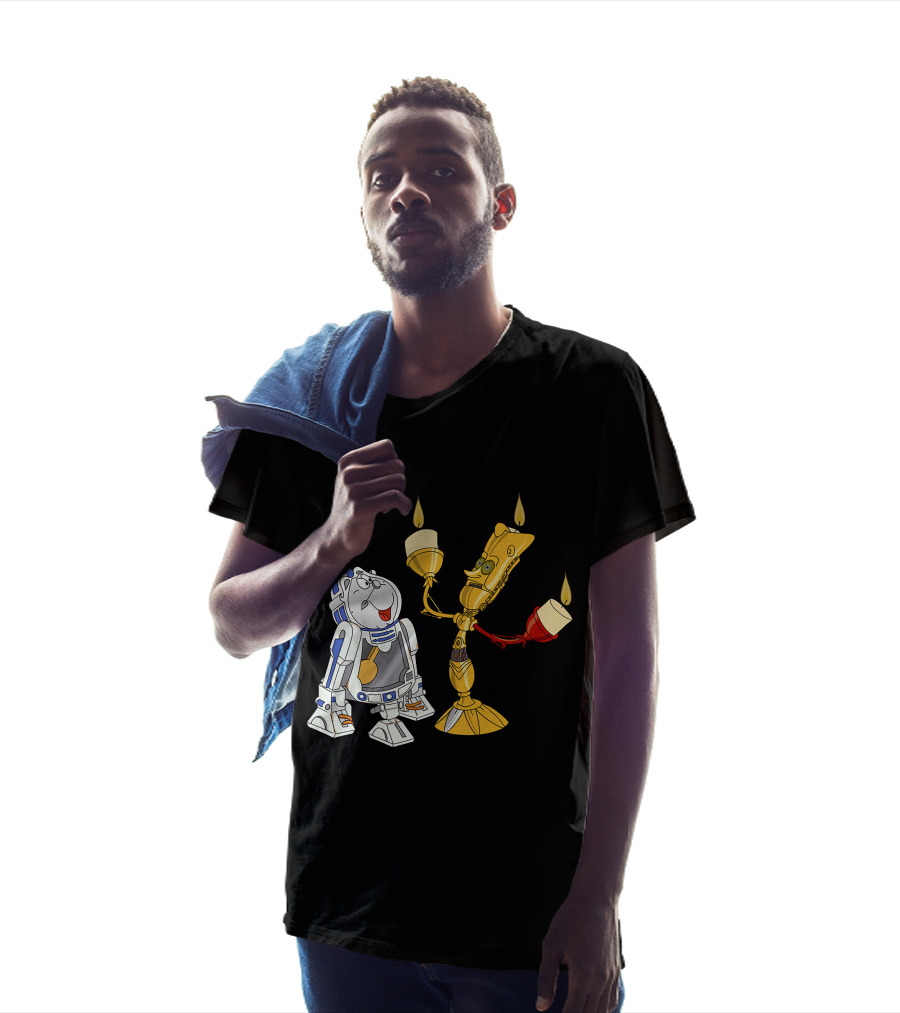 Star Wars The Beastly Duo Crossover Candle Bots T-Shirt